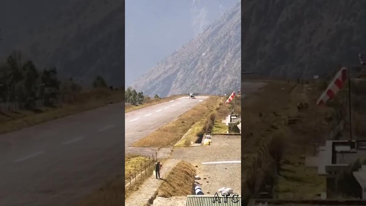 'Video thumbnail for Landing at Lukla Airport Nepal #shorts'