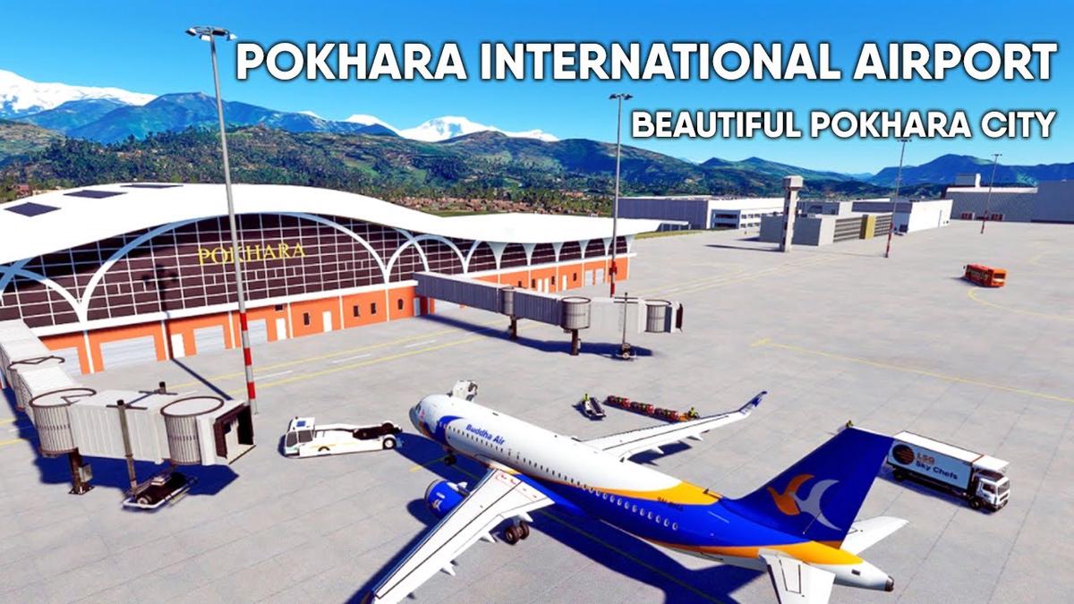 'Video thumbnail for Pokhara International Airport & Beautiful Pokhara City (Microsoft Flight Simulator)'