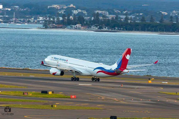 nepal airlines a330 take0ff