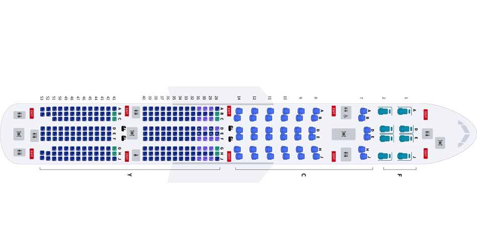 korean air boeing 777 300er seat map aviatechchannel