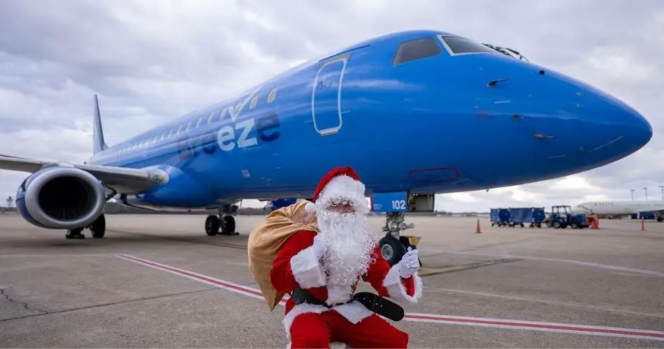 breeze airways christmas aviatechchannel