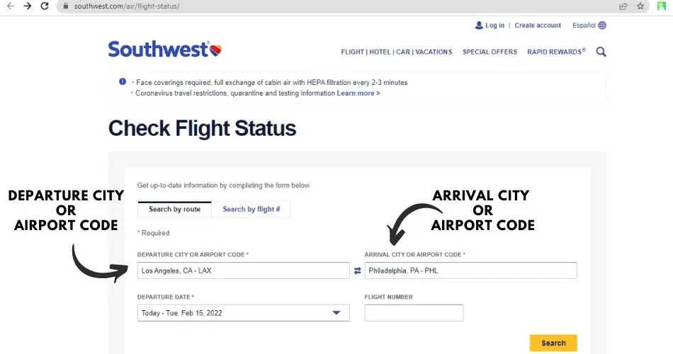 southwest flight status tracker