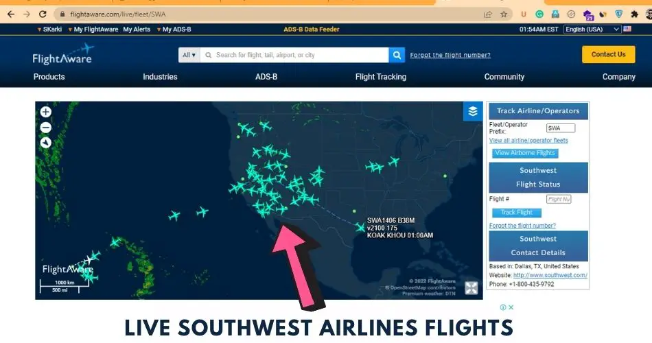 southwest airlines real time flight tracking aviatechchannel