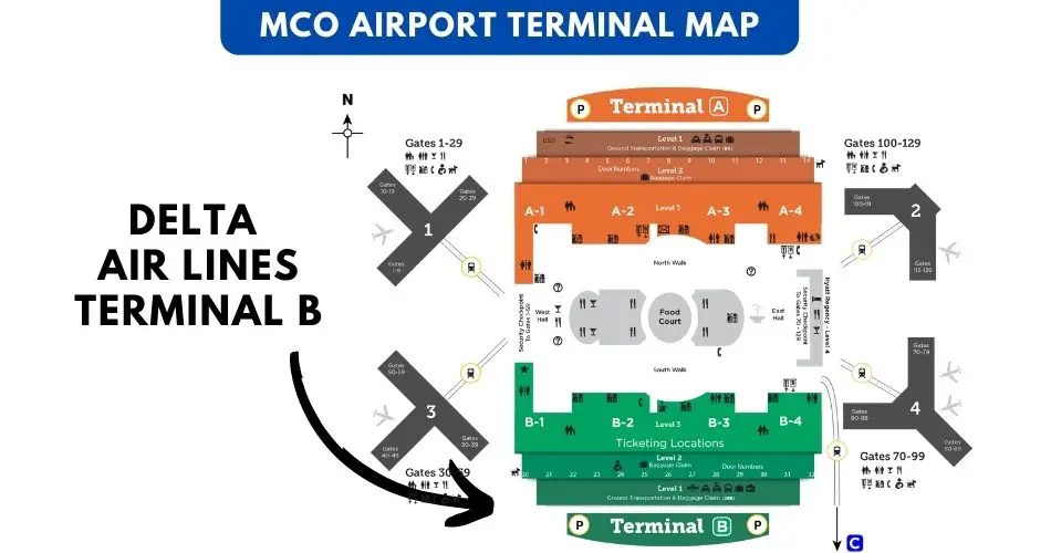 delta terminal at mco map aviatechchannel