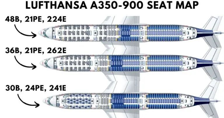 Airbus A350 Seat Map With Airline Configuration