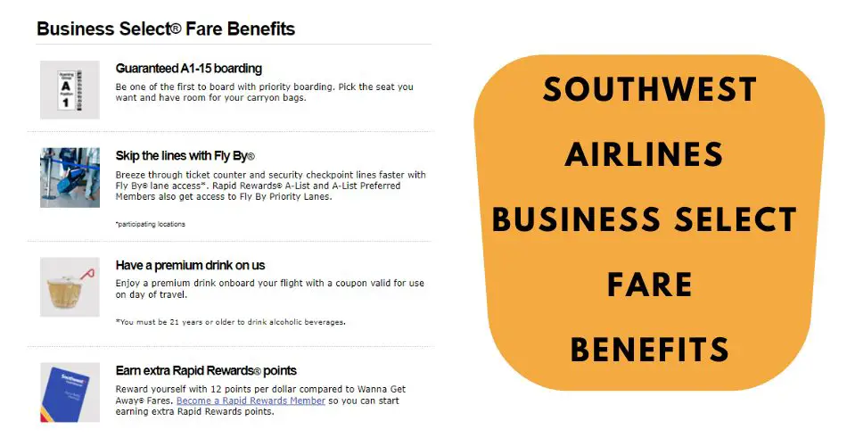 southwest airlines business select fare benefits aviatechchannel