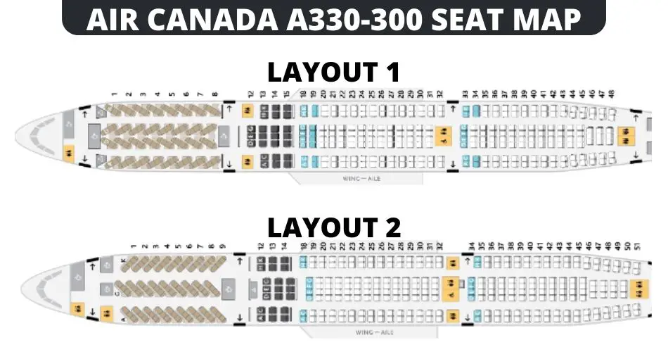 air canada airbus a330 300 seat map aviatechchannel