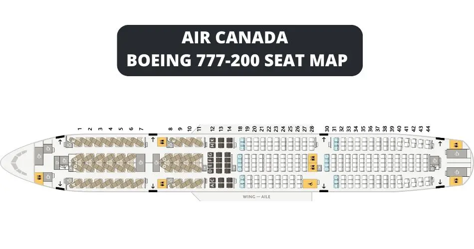 air canada boeing 777 200 seat map aviatechchannel