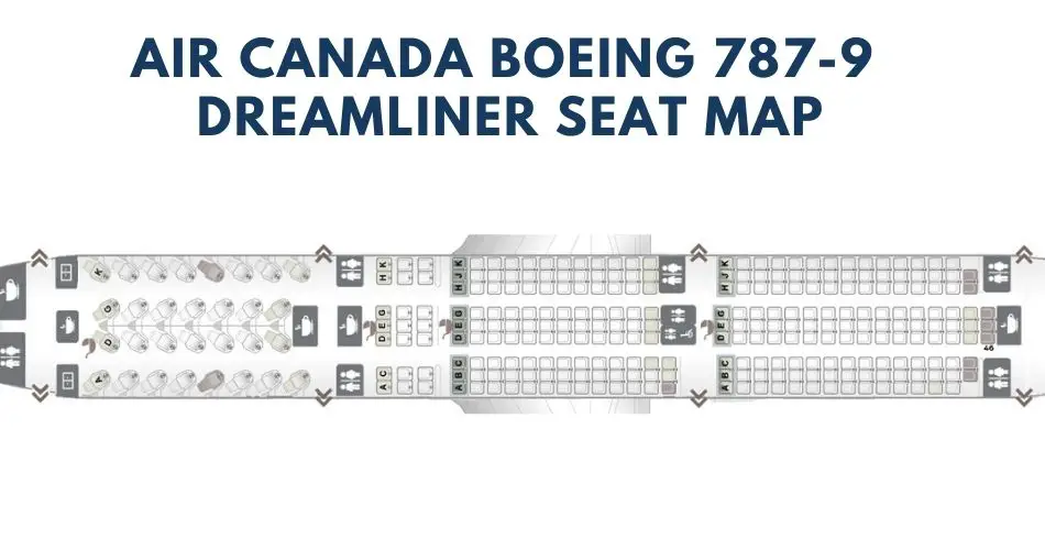 air canada boeing 787 9 dreamliner seat map aviatechchannel