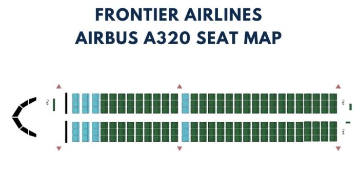 Frontier Airlines A321 Seat Map