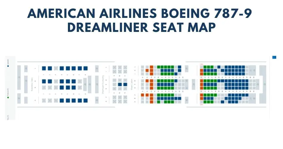 american airlines boeing 787 9 dreamliner seat map aviatechchannel