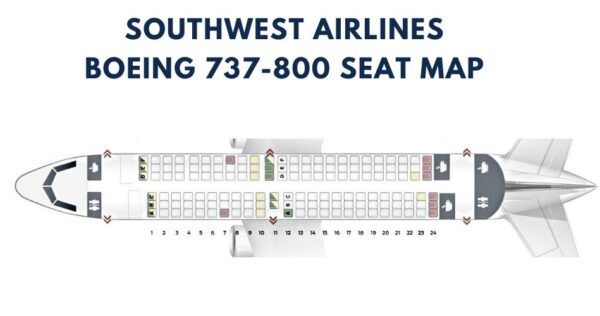 Boeing 737-800 Seat Map With Airline Configuration