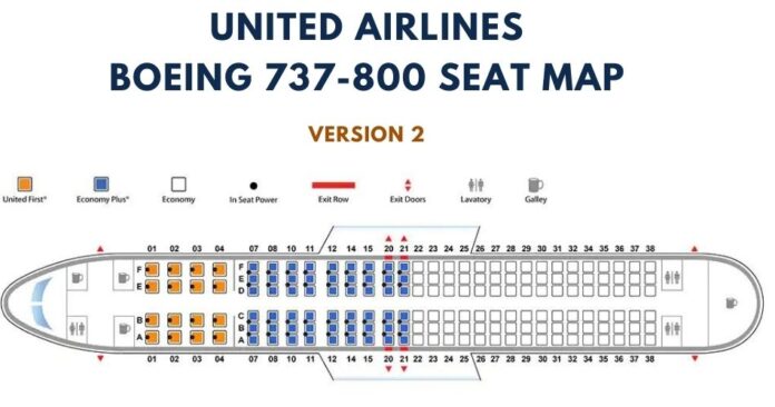 Boeing 737-800 Seat Map With Airline Configuration