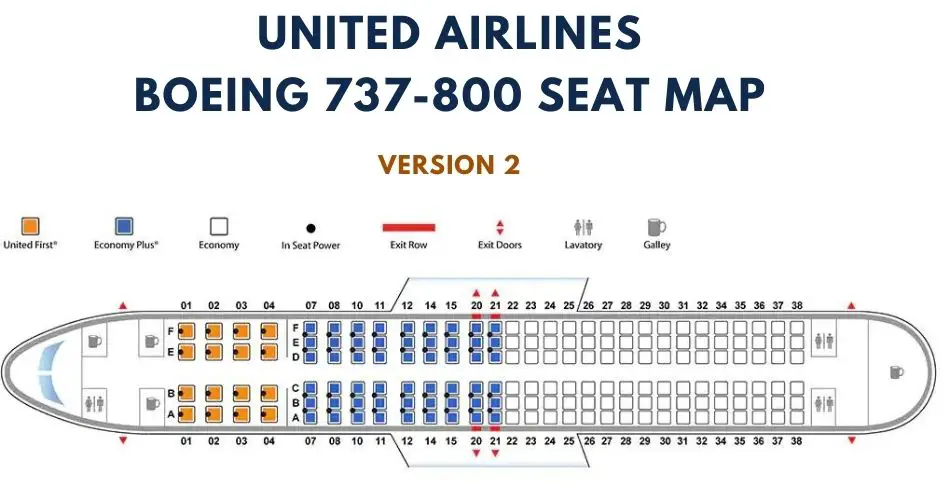 boeing 737 800 seat map united airlines version 2 aviatechchannel