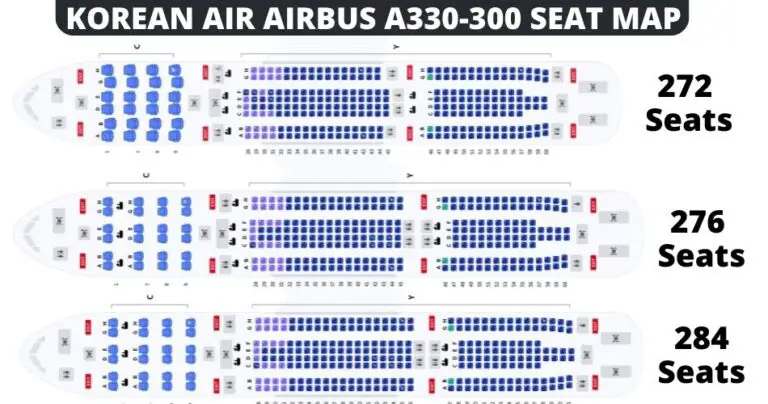 Airbus A330-300 Seat Map With Airline Configuration