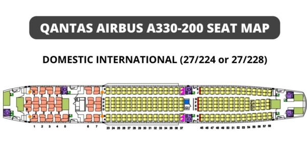 Airbus A330-200 Seat Map With Airline Configuration