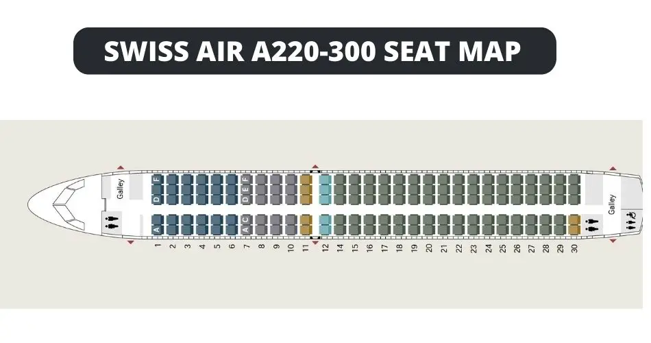 swiss air airbus a220 300 seat map aviatechchannel