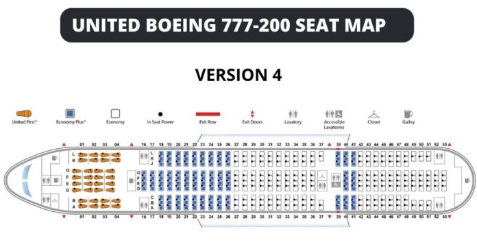 Boeing 777-200 Seat Map With Airline Configuration