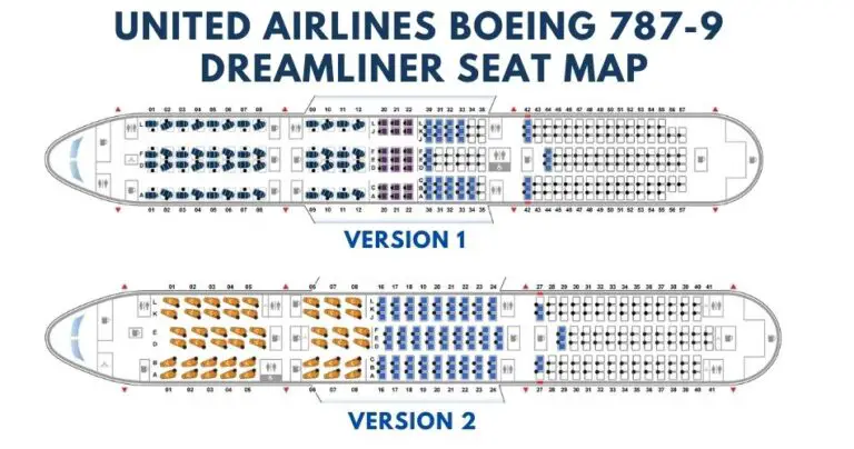 Boeing 787 9 Dreamliner Seat Map United