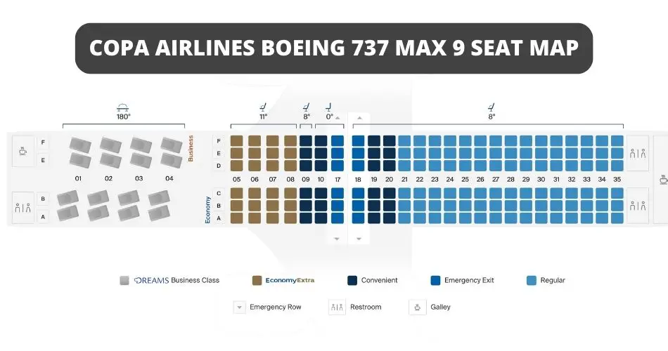 copa airlines boeing 737 max 9 seat map aviatechchannel