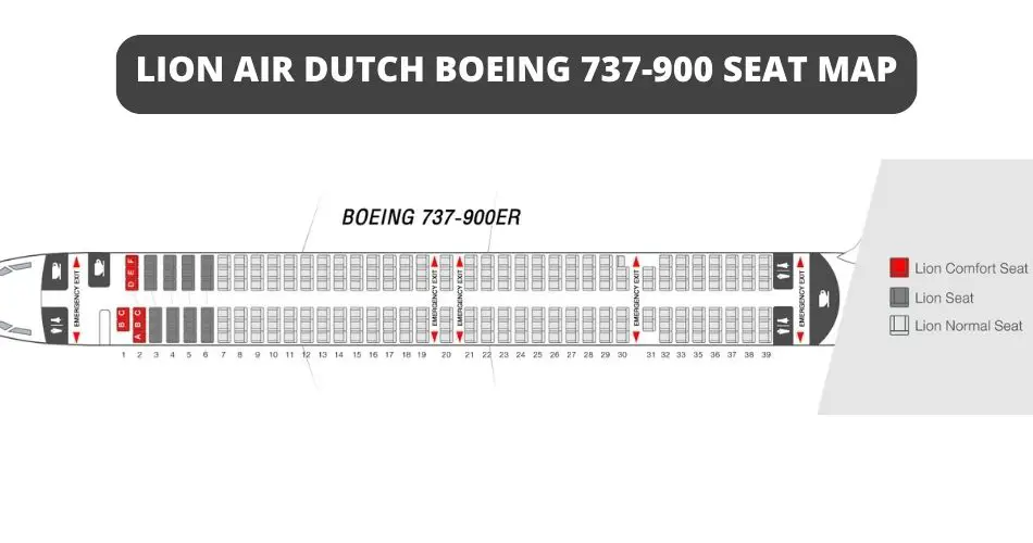lion air boeing 737 900 seat map aviatechchannel