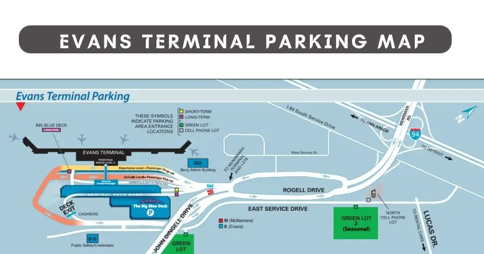 evans terminal parking map dtw airport aviatechchannel