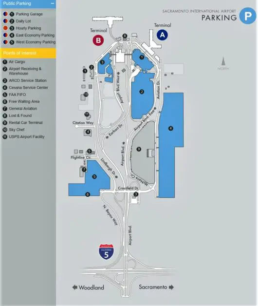 sacramento arport parking map aviatechchannel