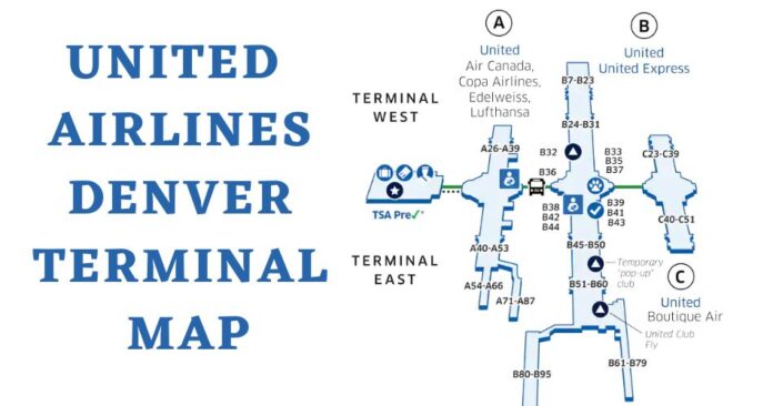 What Terminal Is United Airlines At Denver Airport 2023   United Airlines Denver Airport Terminal Map Aviatechchannel 696x366 