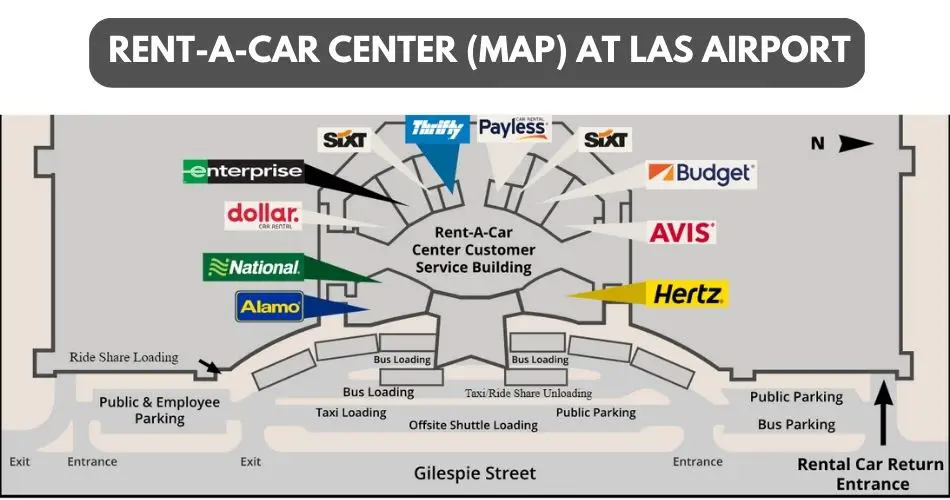 las vegas airport rent a car center map aviatechchannel