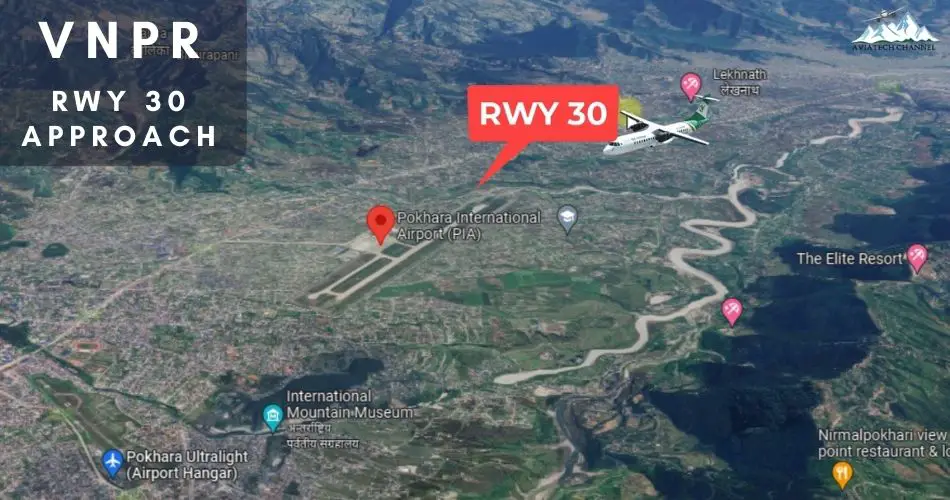 pokhara international airport runway 30 approach aviatechchannel