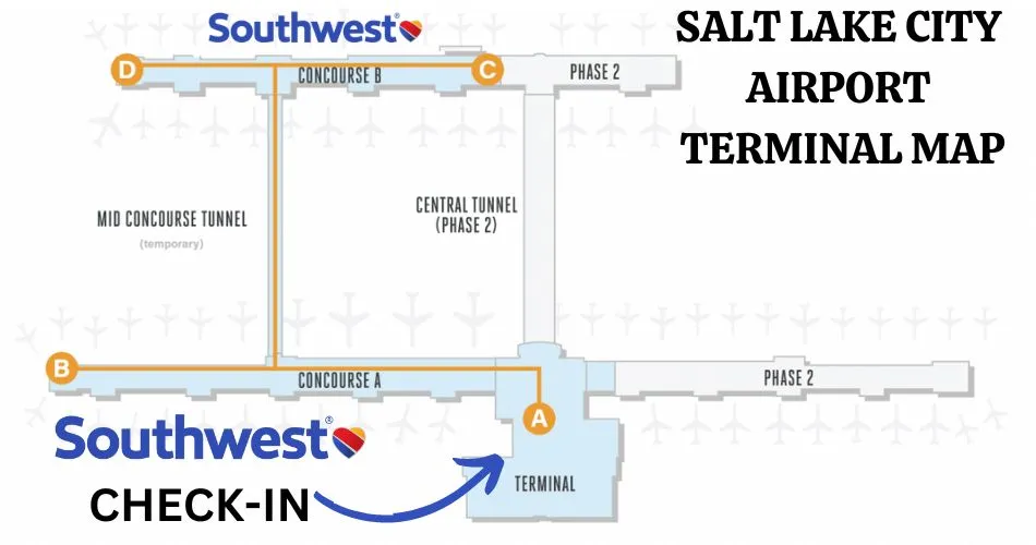 southwest terminal at salt lake city airport terminal map aviatechchannel