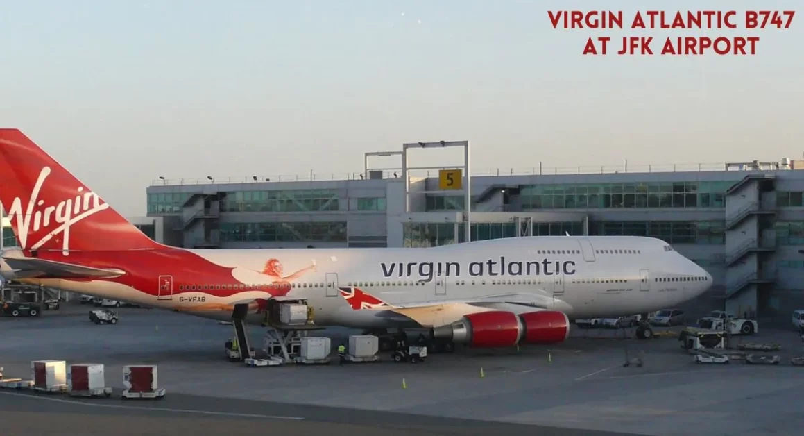 virgin atlantic boeing 747 at jfk airport aviatechchannel