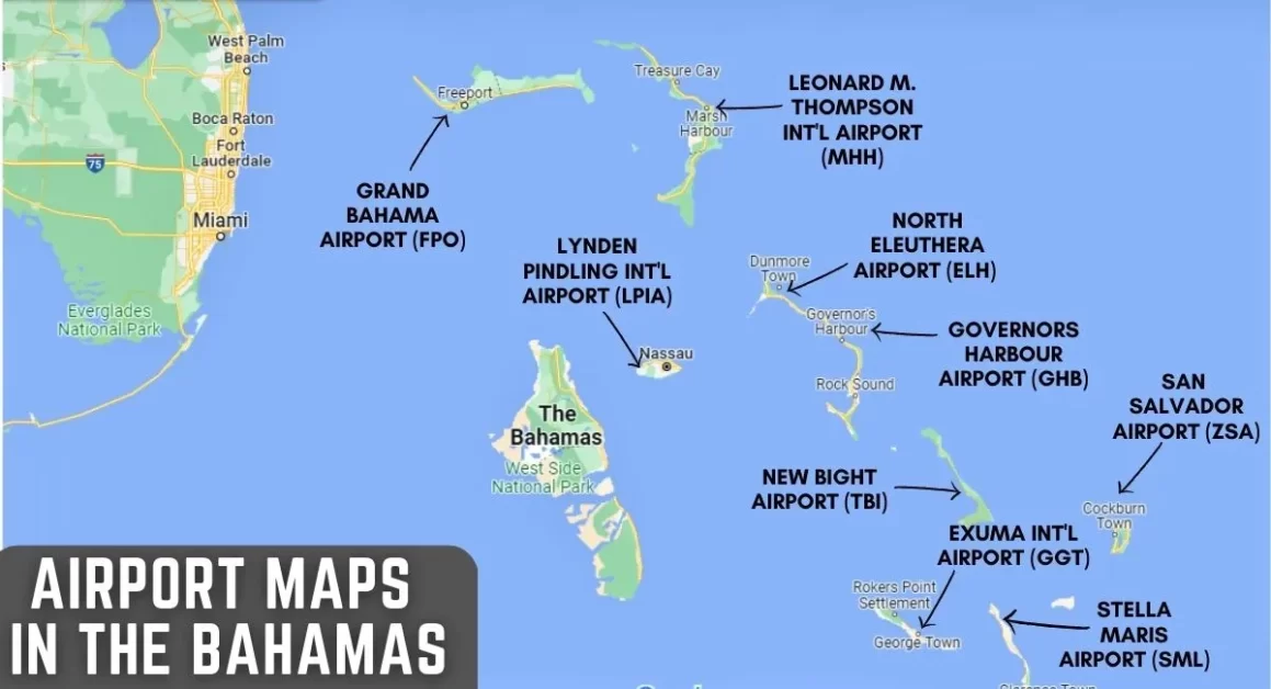 airports in the bahamas google map positions aviatechchannel