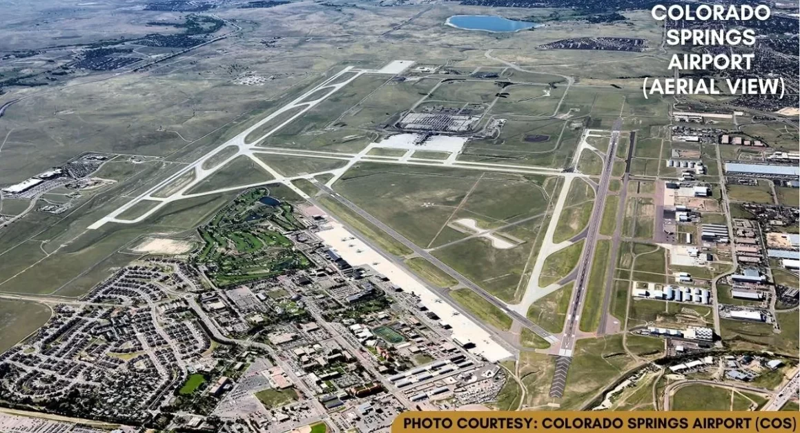 colorado springs airport aerial view aviatechchannel