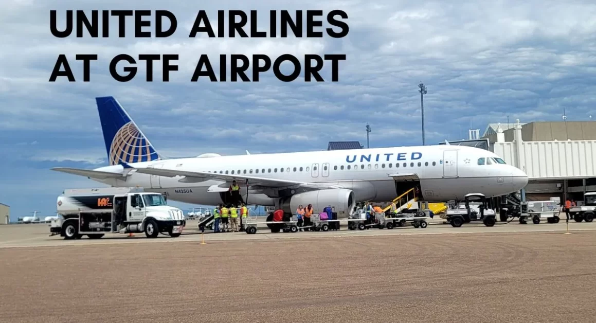 united airlines at great falls airport aviatechchannel