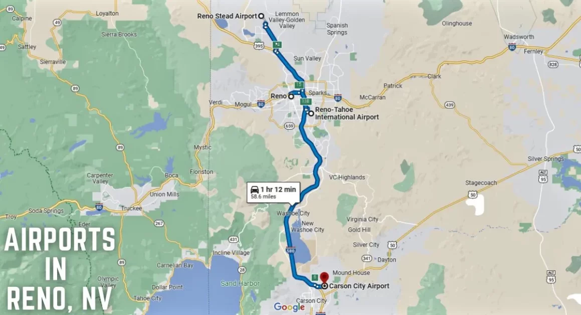 airports in reno google map locations aviatechchannel