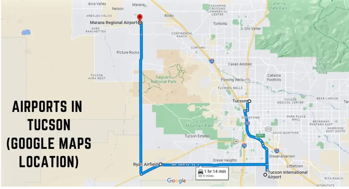 airports in tucson google maps location aviatechchannel