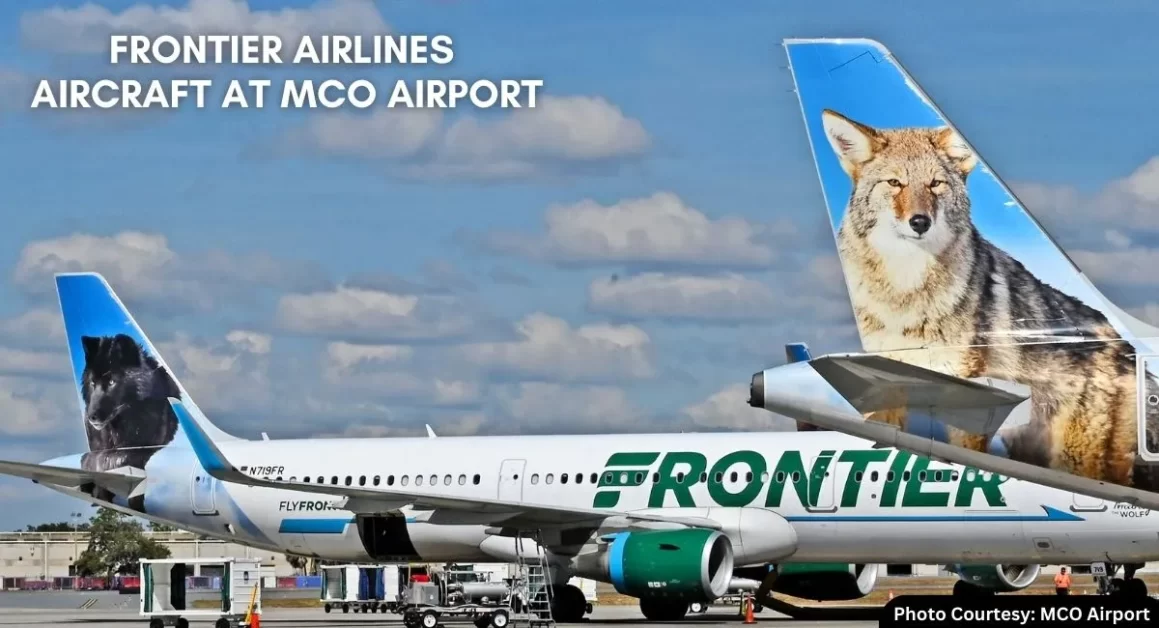 frontier airlines aircraft at mco airport aviatechchannel