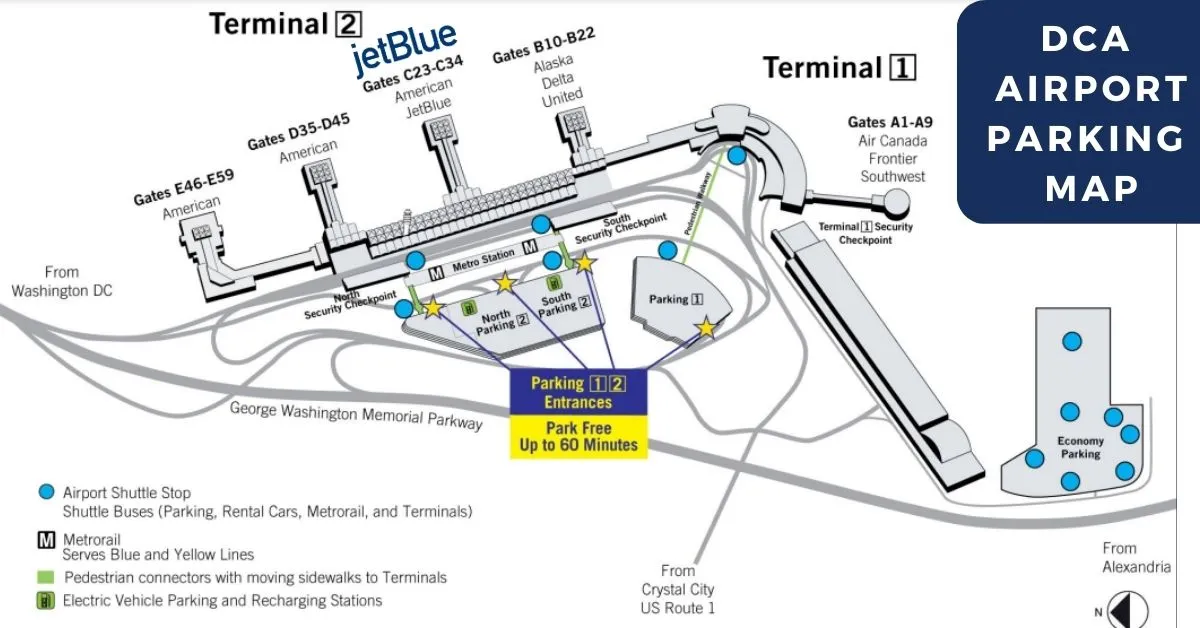 dca airport parking map aviatechchannel