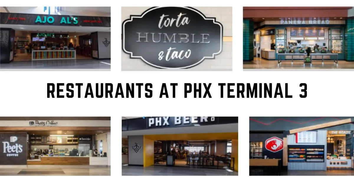restaurants at phx terminal 3 aviatechchannel