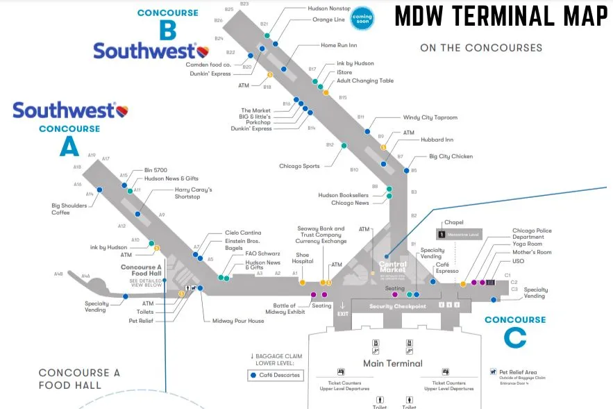 southwest terminal at midway airport map aviatechchannel