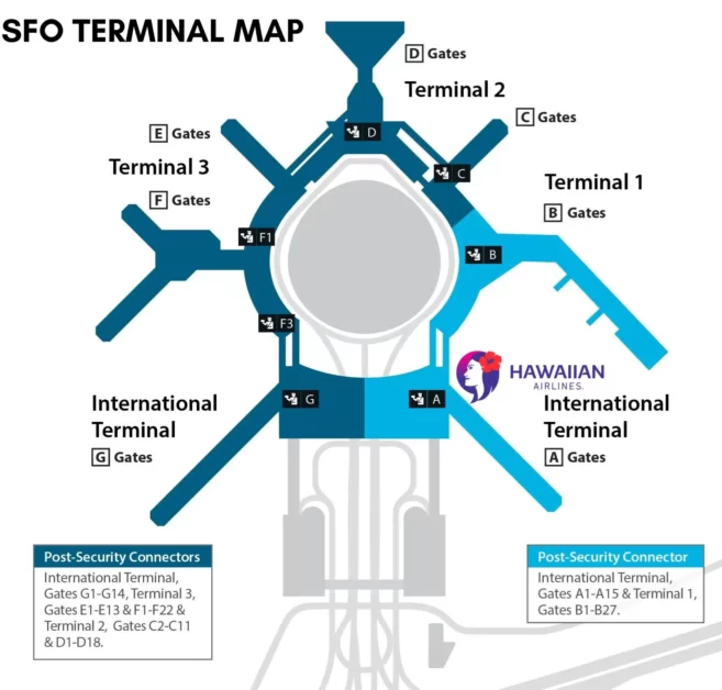 what terminal is hawaiian airlines at sfo map aviatechchannel