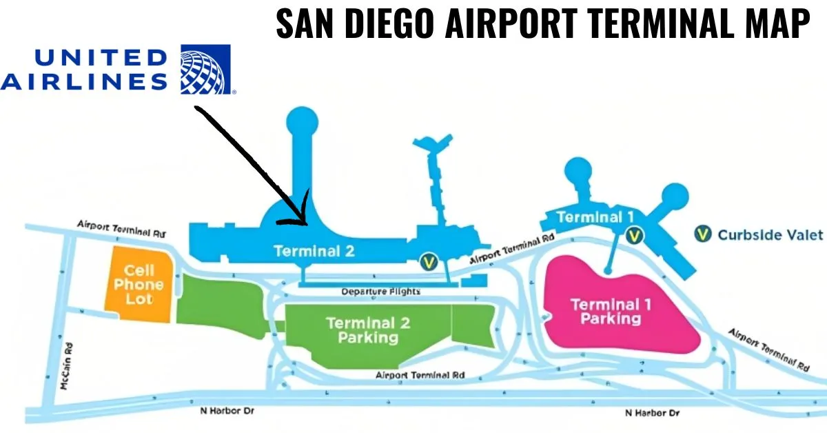 what terminal is united at san diego airport aviatechchannel